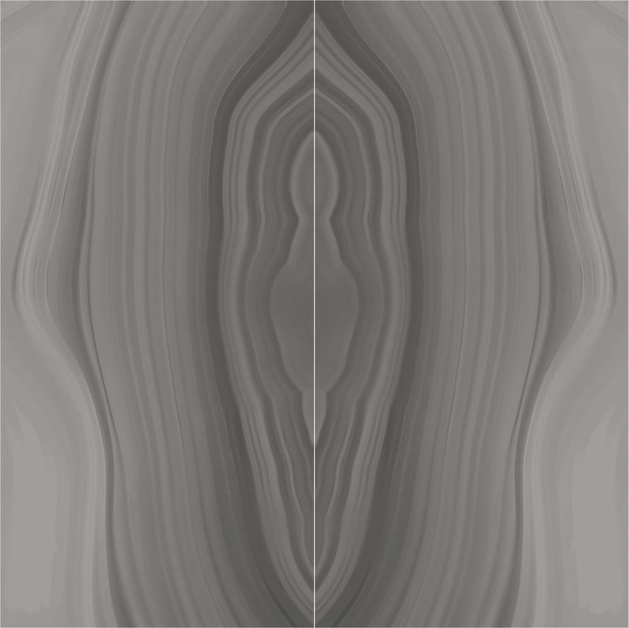 Панно Ceracasa Absolute Deco Symmetry 2pz Deep, цвет серый, поверхность полированная, квадрат, 982x982