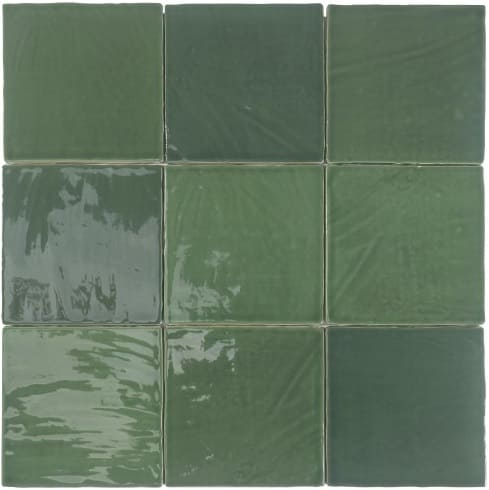 Керамическая плитка Dune Tabarca Verde 188251, цвет зелёный, поверхность глянцевая, квадрат, 150x150