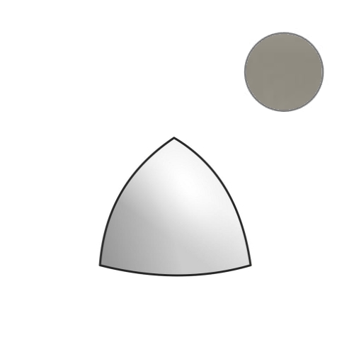Спецэлементы Mutina Ceramica Grigio Medio Ang.Quarter Round Rgcgm78, цвет серый, поверхность глянцевая, , 14x14