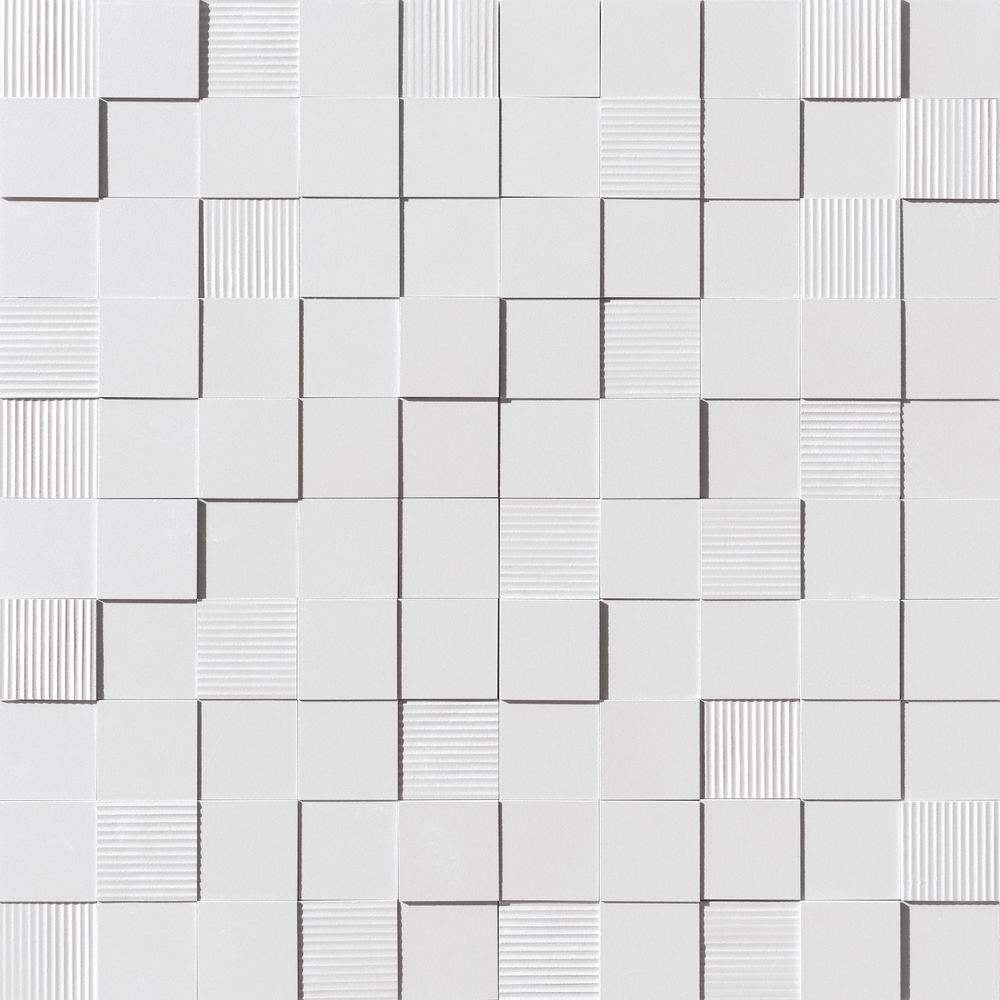 Мозаика Settecento Matiere Muretto 3D Carton White Glossy, цвет белый, поверхность лаппатированная 3d (объёмная), квадрат, 290x290