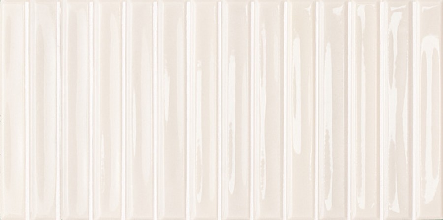 Керамическая плитка Wow Colour Notes Bars Oat 133161, цвет белый, поверхность глянцевая 3d (объёмная), прямоугольник, 125x250