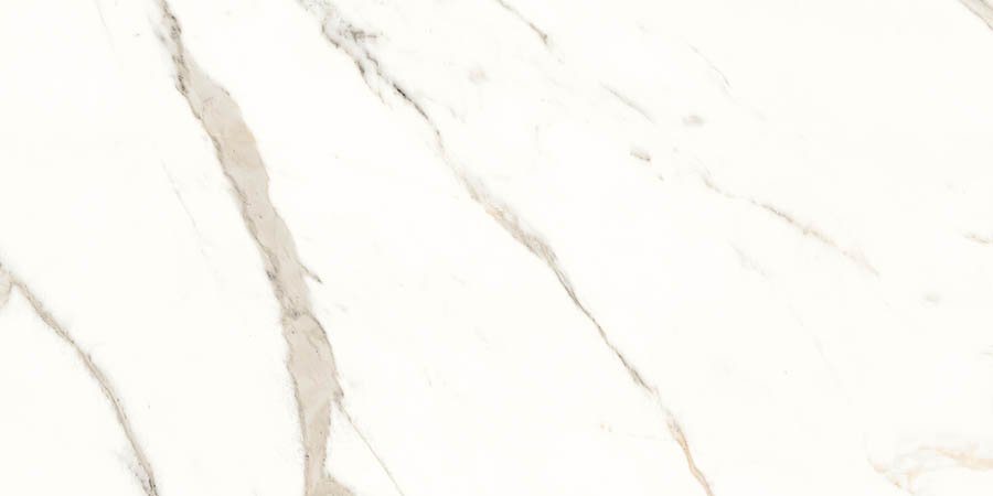 Керамогранит Panaria Trilogy Calacatta White Lux PGXTY00, цвет белый, поверхность полированная, прямоугольник, 580x1160
