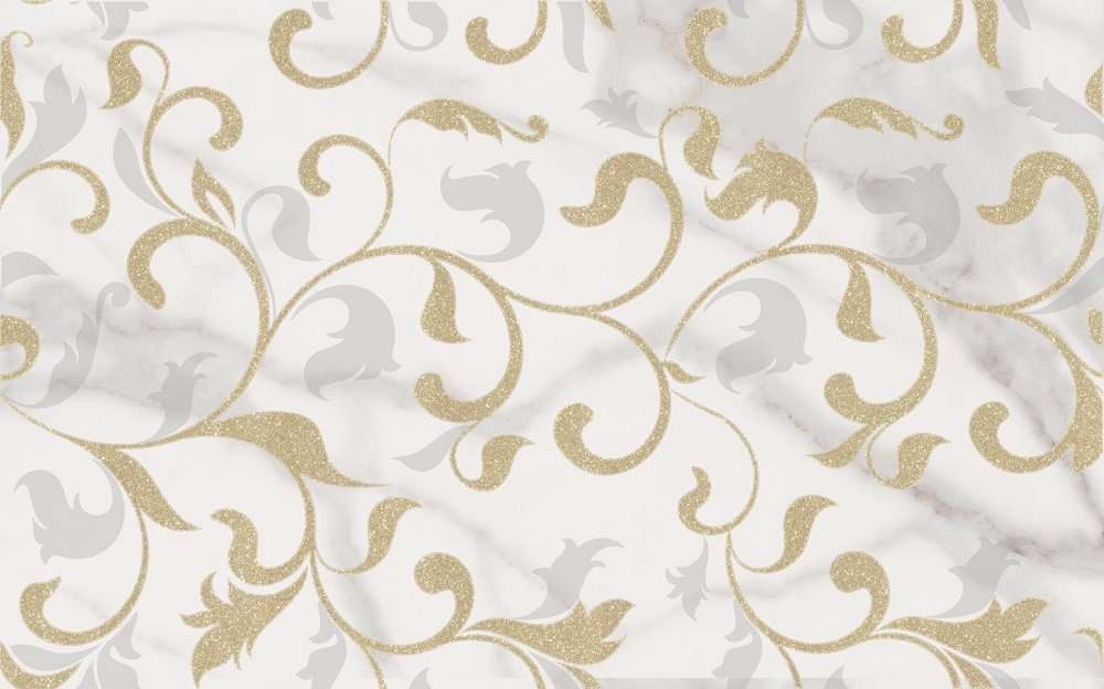 Декоративные элементы Terracotta Marmo Ornamento Gold TD-MR-D-ORG, цвет серый, поверхность глянцевая, прямоугольник, 250x400