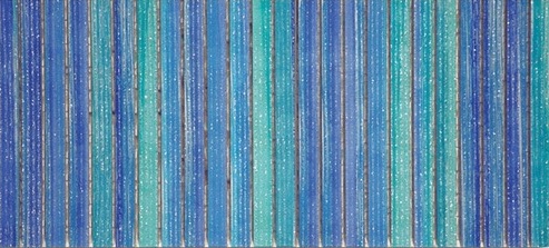 Мозаика Ker-av Brera Linea Tex su rete Freddo KER-L521, цвет голубой, поверхность глянцевая, прямоугольник, 138x300