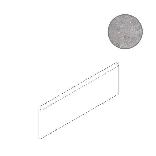 Бордюры Serenissima Costruire Batt. Metallo Titanio 1062359, цвет серый, поверхность матовая, прямоугольник, 65x600