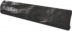 Бордюры Equipe Mallorca Pencil Bullnose Black 23286, цвет чёрный, поверхность глянцевая, прямоугольник, 30x200