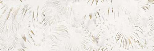Декоративные элементы Azteca Decorado Palm R90 White Matt, цвет белый серый бежевый, поверхность матовая, прямоугольник, 300x900