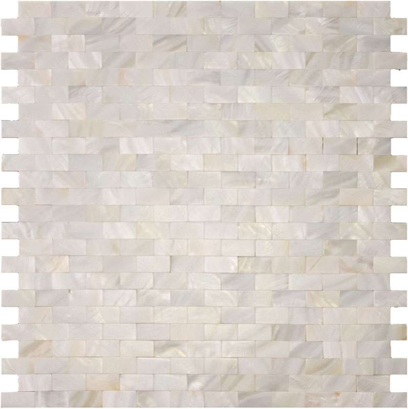 Мозаика Natural Mosaic Shell SMA-04 (Ракушка), цвет белый, поверхность полированная, прямоугольник, 287x300