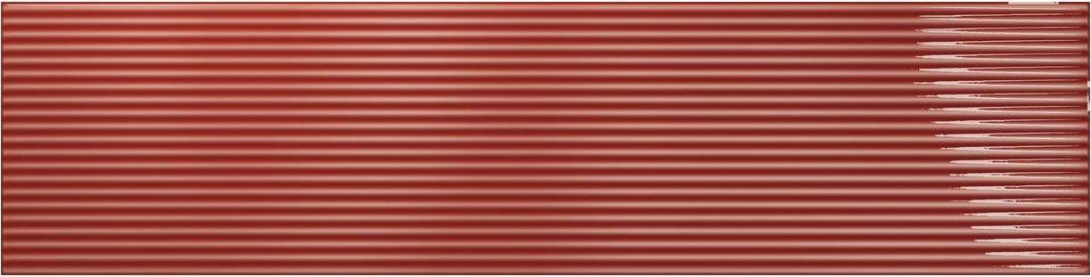 Керамическая плитка Amadis Плитка Stripes Coral Crackle 8436552229507, цвет красный, поверхность глянцевая рельефная, прямоугольник, 65x261