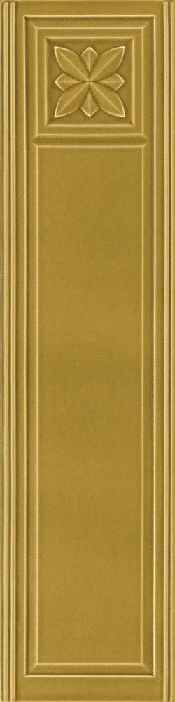 Декоративные элементы Grazia Epoque Medici Mustard Craquele MED8, цвет жёлтый, поверхность глянцевая, прямоугольник, 200x800