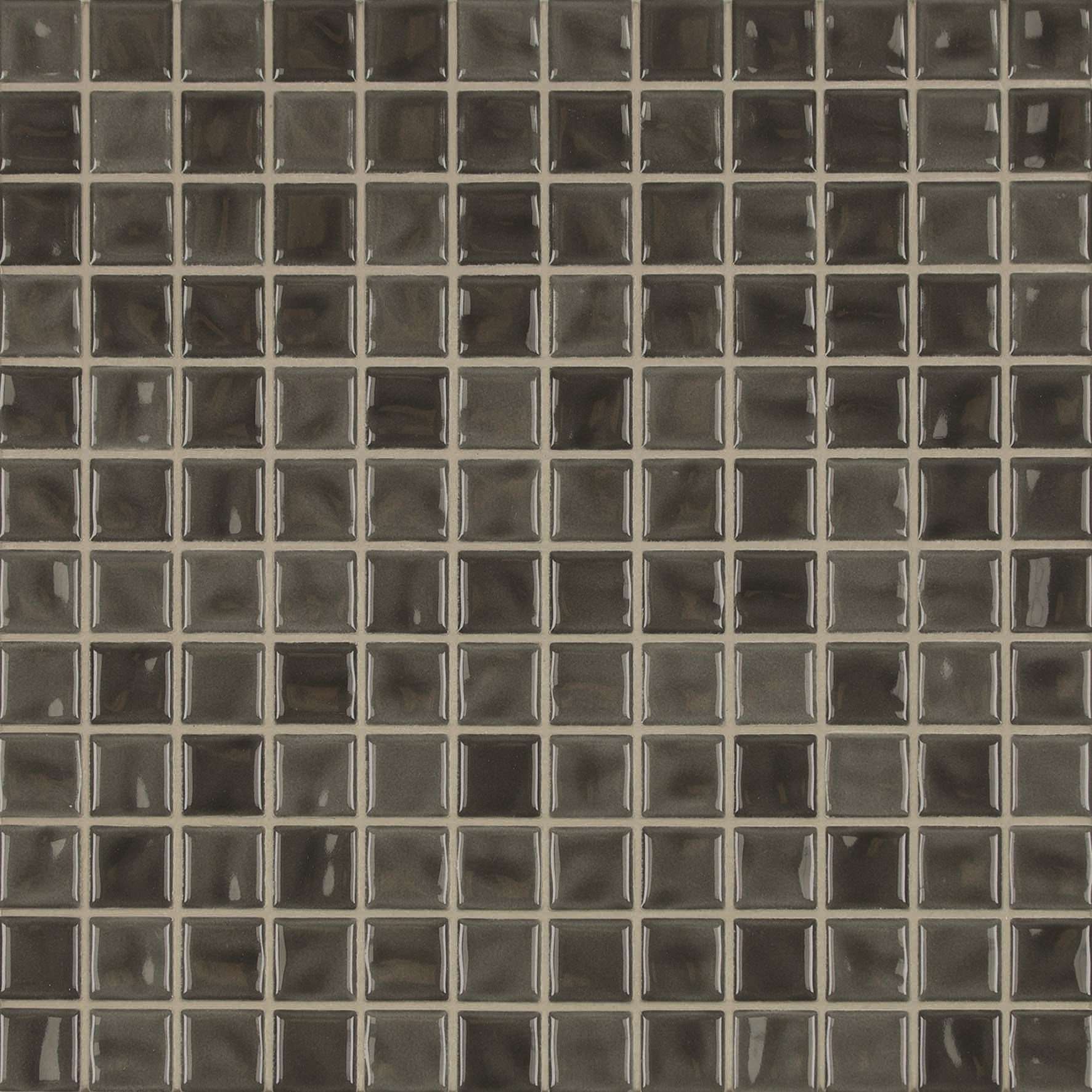 Мозаика Jasba 41924H Amano Anthracite Glossy, цвет серый, поверхность глянцевая, квадрат, 316x316