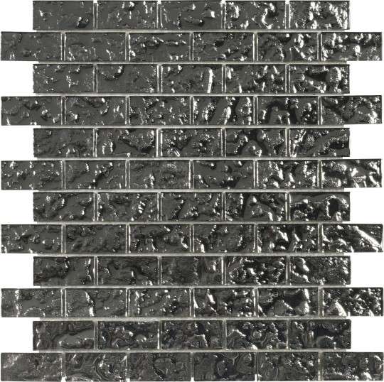 Мозаика Dune Contract Mosaics Tok 187204, цвет чёрный, поверхность глянцевая, под кирпич, 272x297