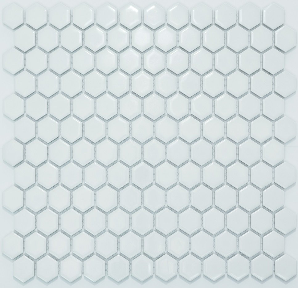 Мозаика NS Mosaic P-525, цвет белый, поверхность глянцевая, квадрат, 260x300