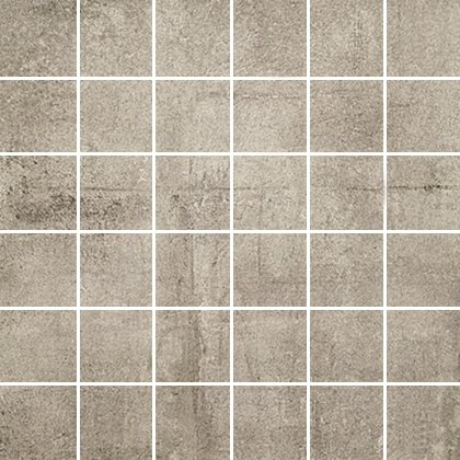 Мозаика Brennero Concrete Mosaico Tozzetto Taupe Lapp., цвет коричневый, поверхность лаппатированная, квадрат, 300x300