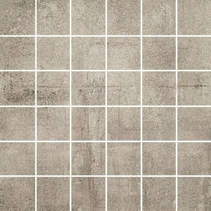 Мозаика Brennero Concrete Mosaico Tozzetto Taupe Lapp., цвет коричневый, поверхность лаппатированная, квадрат, 300x300