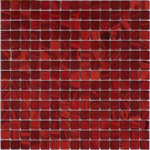 Мозаика Alma Mosaic Sandy SE416, цвет бордовый, поверхность глянцевая, квадрат, 327x327