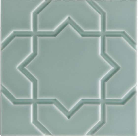 Декоративные элементы Adex ADNE4149 Liso Star Sea Green, цвет зелёный, поверхность глянцевая, квадрат, 150x150