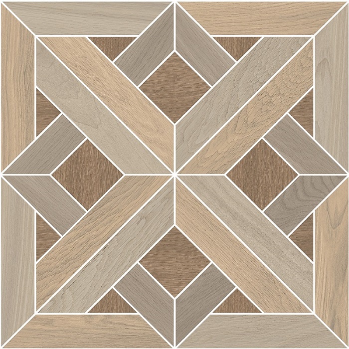 Декоративные элементы Kerama Marazzi Монтиони Декор Наборный Матовый ID132, цвет коричневый, поверхность матовая, прямоугольник, 600x600