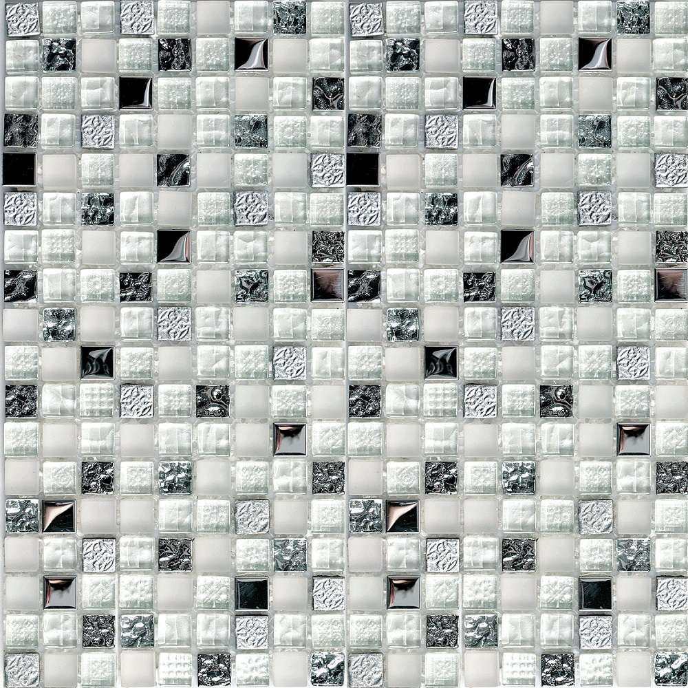 Мозаика Bonaparte Bonaparte Metallica, цвет белый, поверхность матовая, квадрат, 300x300