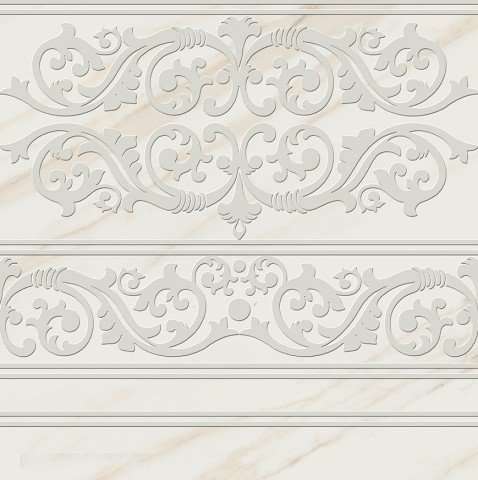 Декоративные элементы Pamesa Tresana Cenefa Vitreo Blanco Rect, цвет бежевый, поверхность полированная, квадрат, 600x600