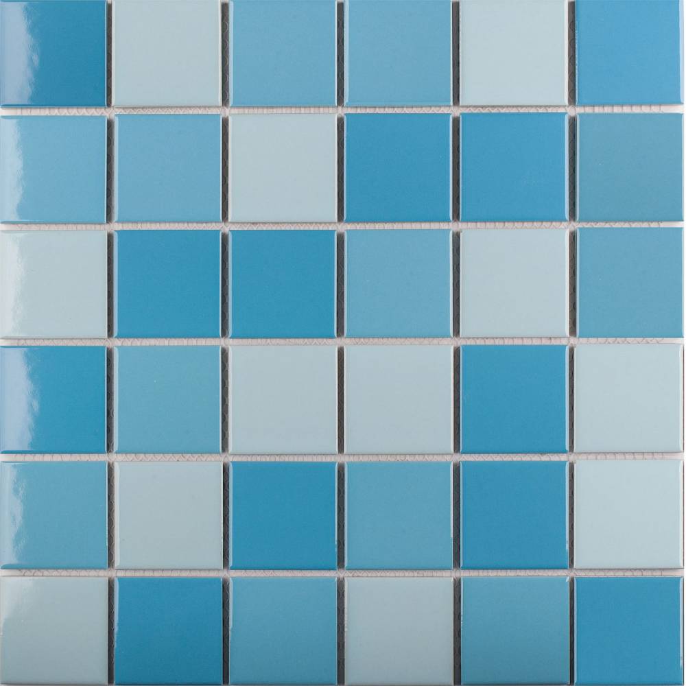 Мозаика Starmosaic Homework Light Blue Mix Glossy WB43388, цвет белый голубой, поверхность глянцевая, квадрат, 306x306