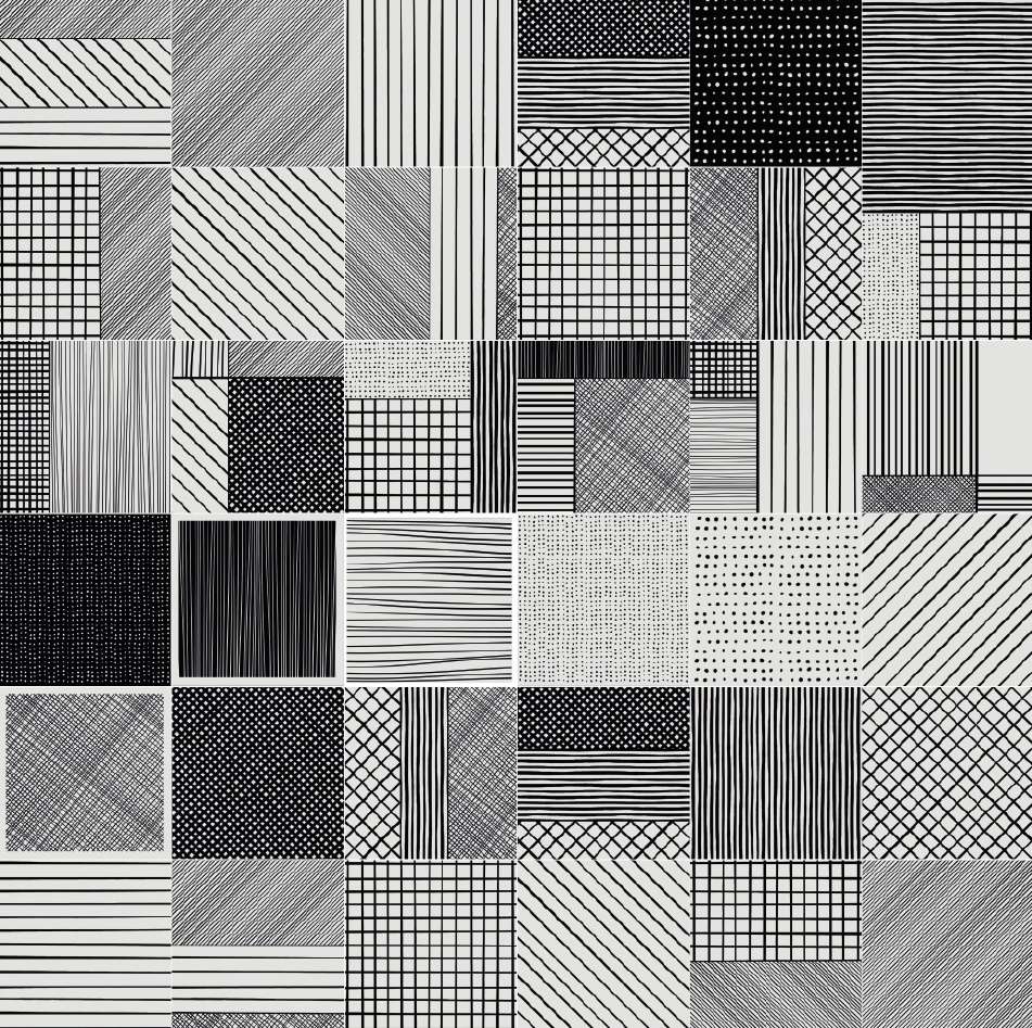 Декоративные элементы Savoia Colors Textile B/N S19121DET, цвет чёрно-белый, поверхность глянцевая, квадрат, 216x216