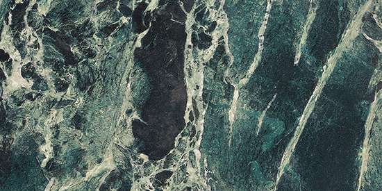 Керамогранит Fioranese Sound Of Marbles Verde Intenso Lev, цвет чёрный зелёный, поверхность полированная, прямоугольник, 740x1480