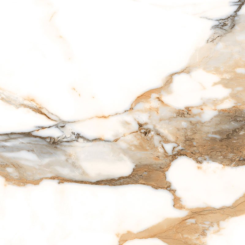Керамогранит Geotiles Valeria Pav Oro, цвет белый коричневый, поверхность глянцевая, квадрат, 600x600