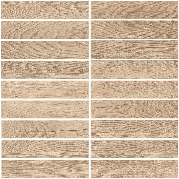 Мозаика Grasaro Italian Wood G-250/SR/m11, цвет бежевый, поверхность структурированная, квадрат, 307x307