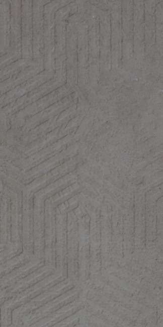Керамогранит Made+39 Cement8 Grafite Rett. CGR0030, цвет серый, поверхность структурированная, прямоугольник, 150x300