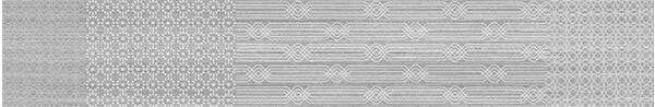 Бордюры Polcolorit Ln-Parisien Gr Silk Mix, цвет серый, поверхность глянцевая, прямоугольник, 121x744