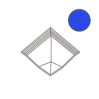 Спецэлементы Ce.Si Antislip Angolare Doccia Bobbio, цвет синий, поверхность матовая, квадрат, 100x100