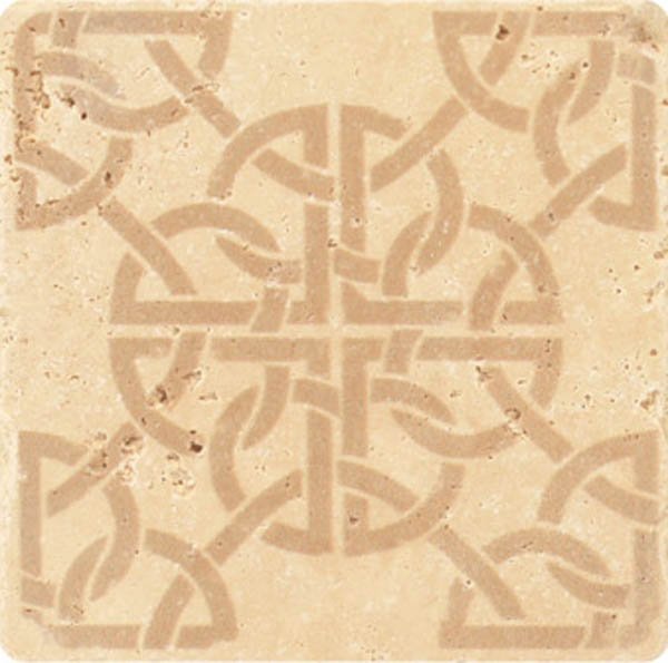 Декоративные элементы Stone4home Provance Ornament №4, цвет бежевый, поверхность матовая, квадрат, 100x100