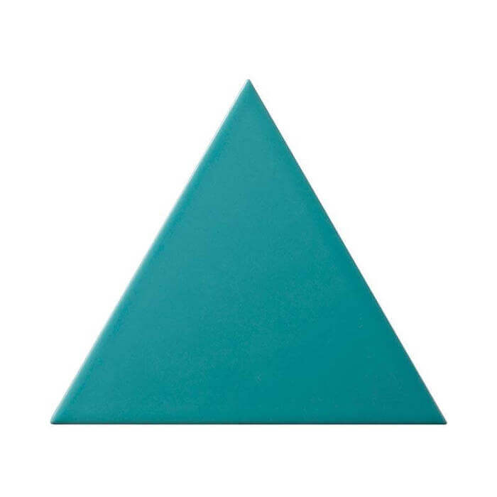 Керамическая плитка Petracers Triangolo Fondo Verde, цвет бирюзовый, поверхность глянцевая, квадрат, 170x170x150