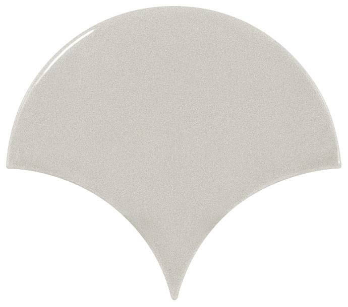 Керамическая плитка Equipe Scale Fan Light Grey 21978, цвет серый, поверхность глянцевая, чешуя, 106x120