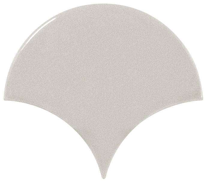 Керамическая плитка Equipe Scale Fan Light Grey 21978, цвет серый, поверхность глянцевая, чешуя, 106x120