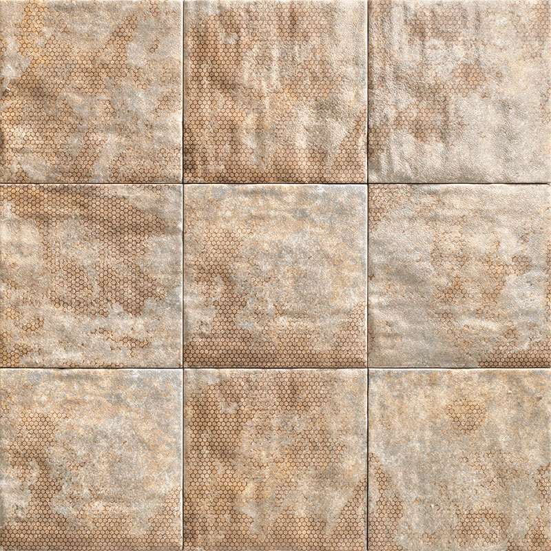 Керамическая плитка Mainzu Mandala Brown, цвет бежевый, поверхность сатинированная, квадрат, 200x200