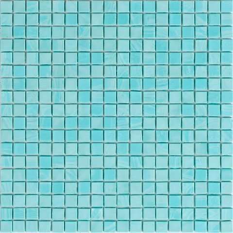 Мозаика Alma Mosaic Opaco NA69, цвет бирюзовый, поверхность глянцевая, квадрат, 295x295