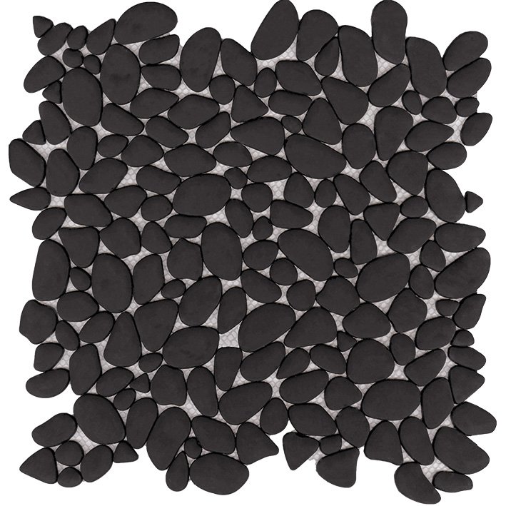 Мозаика L'Antic Colonial Boulder Black L244009591, цвет чёрный, поверхность матовая, квадрат, 305x305
