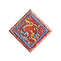 Вставки Epoca Aragon Tozzetto Decorato Rosso, цвет красный, поверхность матовая, квадрат, 100x100