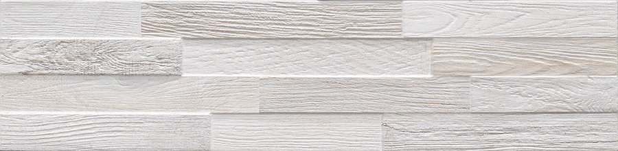 Керамогранит RHS Rondine Wall Art Ice J86615, цвет белый, поверхность структурированная, прямоугольник, 150x610