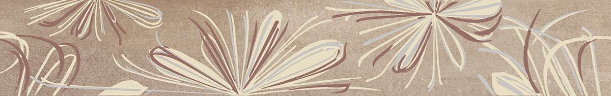 Бордюры Azori Sonnet Border Beige Flower, цвет бежевый, поверхность матовая, прямоугольник, 62x505