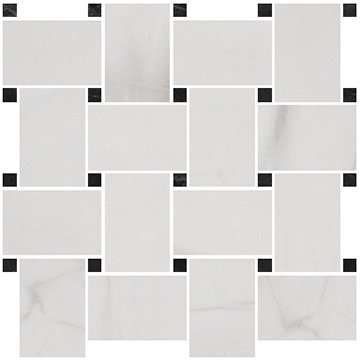 Мозаика Serenissima Gemme Mosaico Basket Colorado Black Mirror Lux 1059870, цвет серый, поверхность полированная, квадрат, 300x300