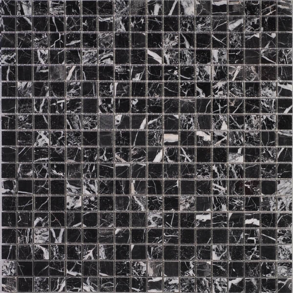 Мозаика Premium Marble Nero Marquina Polished, цвет чёрный, поверхность полированная, квадрат, 300x300