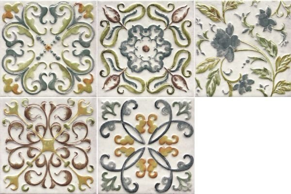 Декоративные элементы Mainzu Calabria Decor Bambola Mix, цвет разноцветный, поверхность глянцевая, квадрат, 150x150