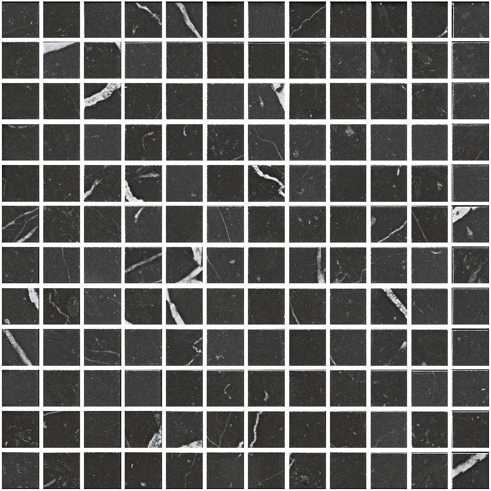 Мозаика Serenissima Magistra Mos Marquinia Lux 1063483, цвет чёрный, поверхность полированная, квадрат, 300x300