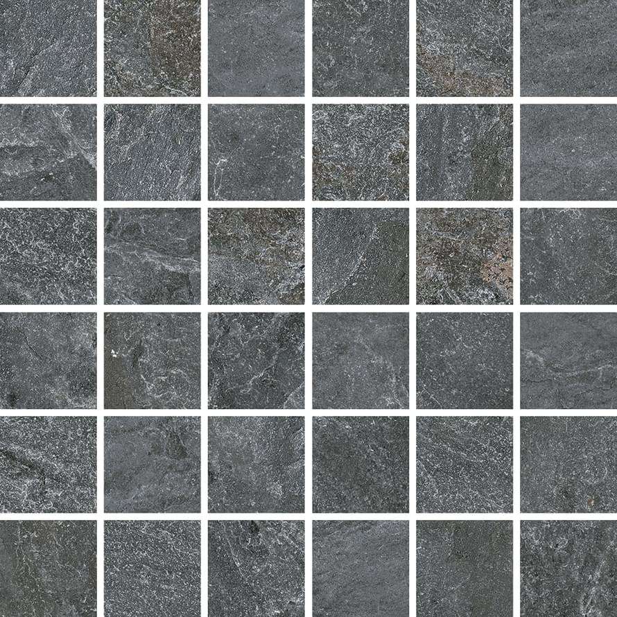 Мозаика Monocibec Dolomite Dark Mos (4,7X4,7) 92926, цвет серый тёмный, поверхность матовая, квадрат, 300x300