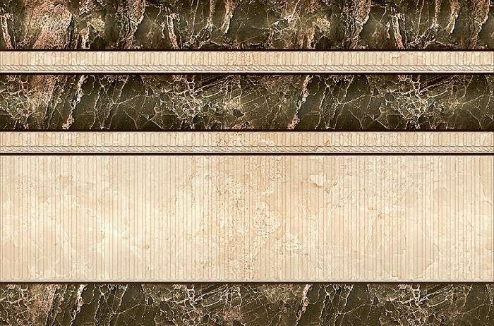 Бордюры Eurotile Hermitage Border 280, цвет коричневый, поверхность глянцевая, прямоугольник, 200x300