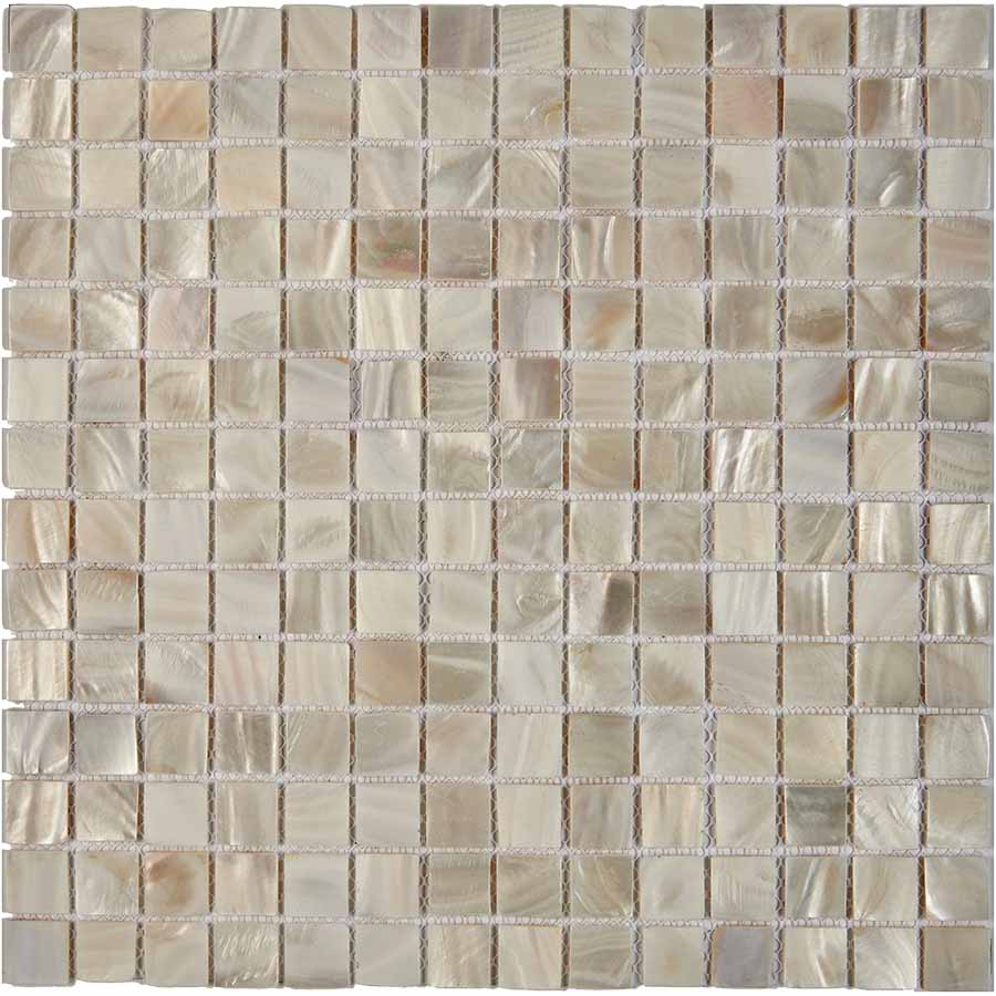 Мозаика Pixel Mosaic PIX702 Натуральный перламутр (20x20 мм), цвет бежевый, поверхность глянцевая, квадрат, 305x305