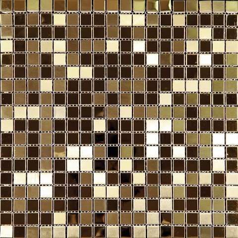 Мозаика Natural Mosaic Metall MM-21 (Нержавеющая сталь), цвет жёлтый, поверхность глянцевая, квадрат, 300x300